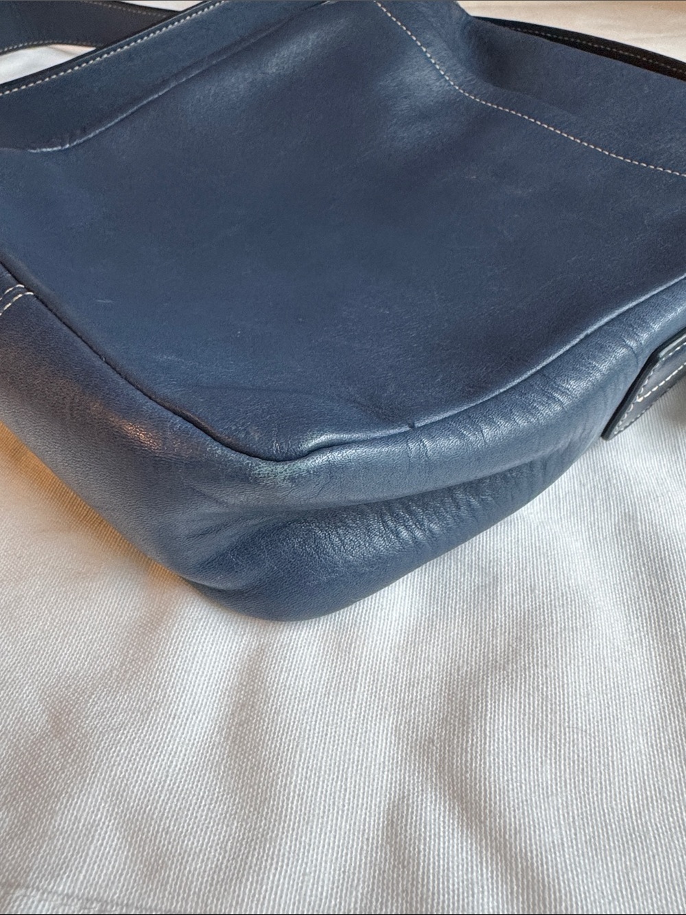 Coach Vintage Blue Leather Messenger Crossbody 9335 - Picture 4 of 10